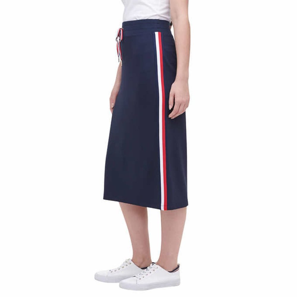 Tommy Hilfiger Side-Stripe Midi Skirt - Picture 3 of 9
